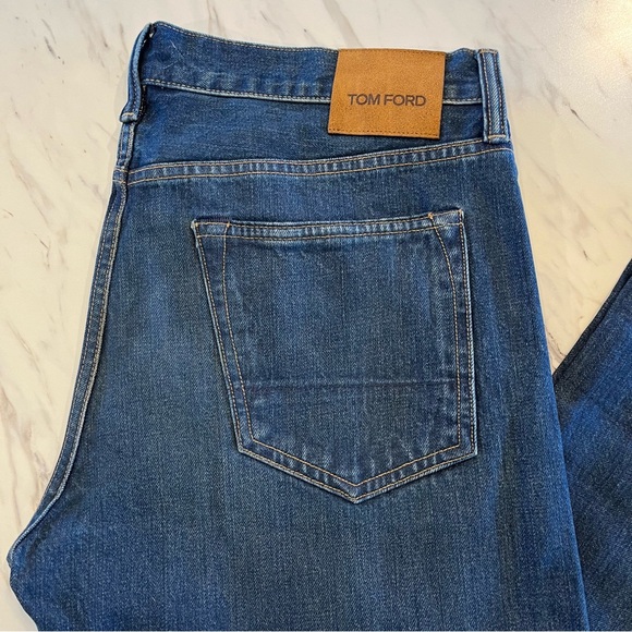 Tom Ford Indigo Straight Leg Jeans - Picture 2 of 13